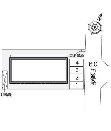 ★手数料０円★福生市加美平２丁目　月極駐車場（LP）